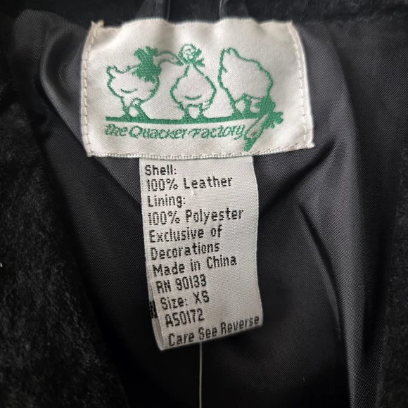 QUACKER FACTORY XS Black Leather Jacket Embroidered Biker Romantic Western NWT - Picture 10 of 14